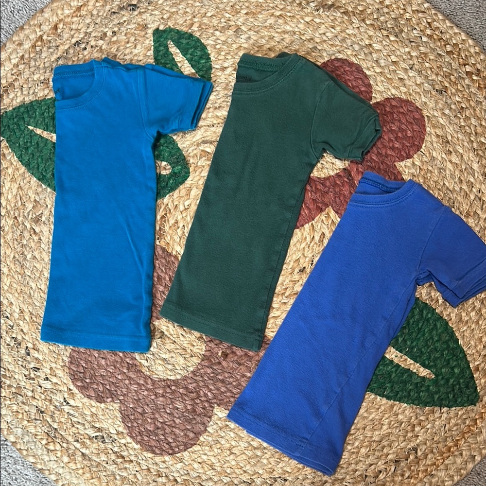 Kids' Blue and Green T-Shirt Set